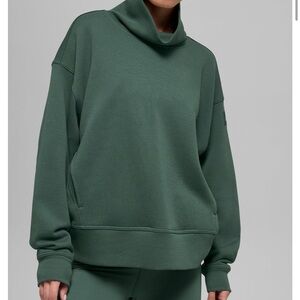 ALO Yoga Forest Green Cowl Neck Top